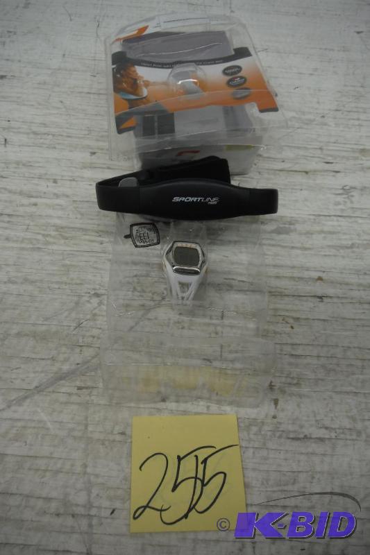 lot 255 image: Sportline Sportline Duo 1060 Heart Rate Monitor Watch with d Chest Belt