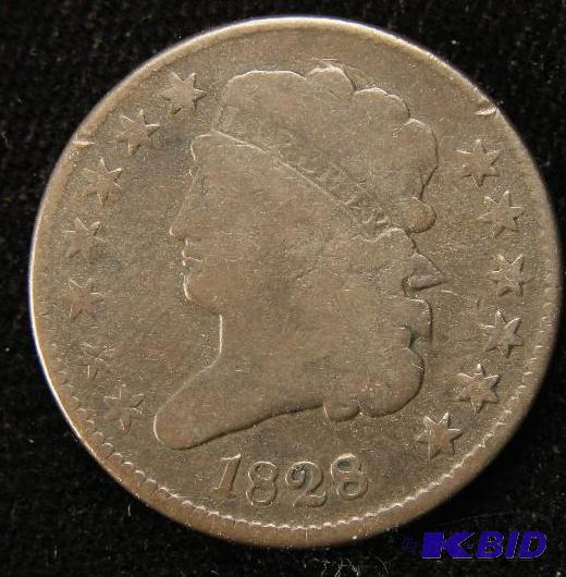 1828 US HALF CENT FINE