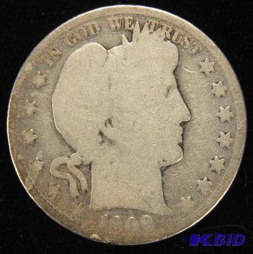 1909 BARBER SILVER HALF DOLLAR