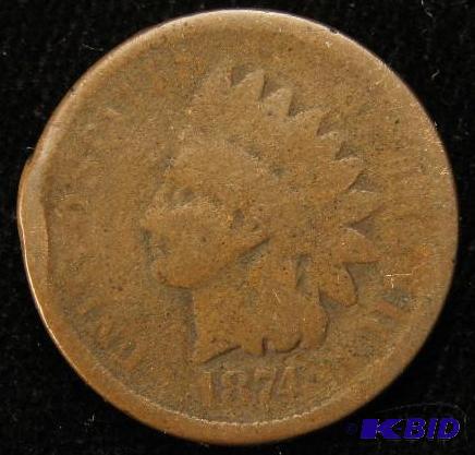 1874 INDIAN HEAD CENT