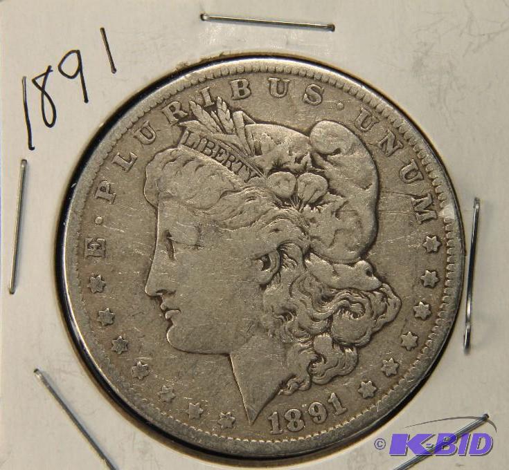 1891 MORGAN DOLLAR FINE