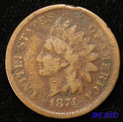 1874 INDIAN HEAD CENT