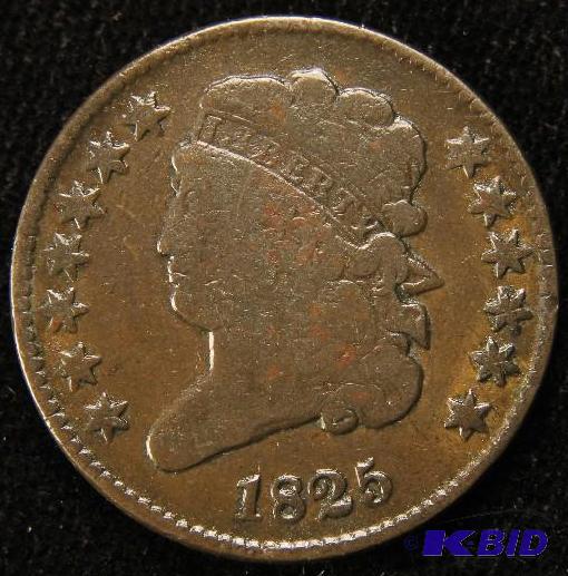 1825 US HALF CENT FINE W FULL LIBERTY