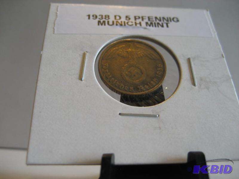 1938 GERMAN 5 PFENNIG