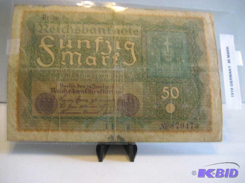 1919 GERMAN 50 MARK NOTE