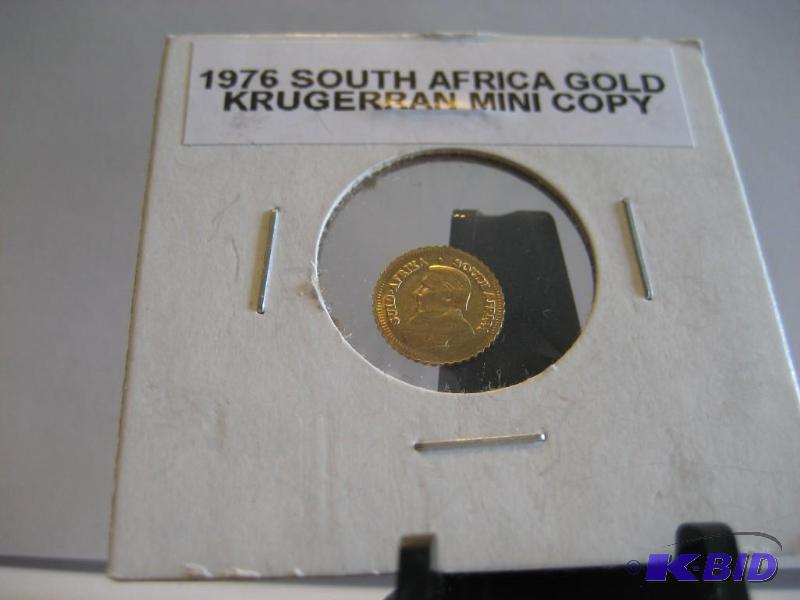 1976 SOUTH AFRICA  KRUGERRAN MINI COPY GOLD PLATED