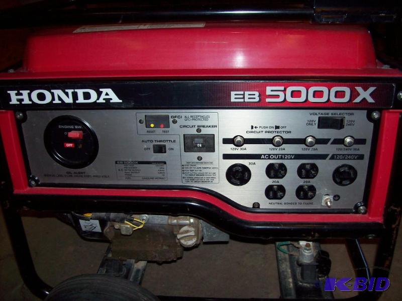 lot 1 image: NO RESERVE EB5000x HONDA Generator 11 hpgx...