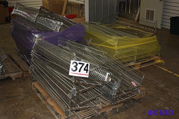 Wire basket shelves