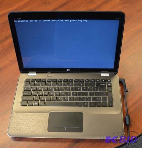 lot 27 image: HP Envy 14 laptop computer, powers up but no ...