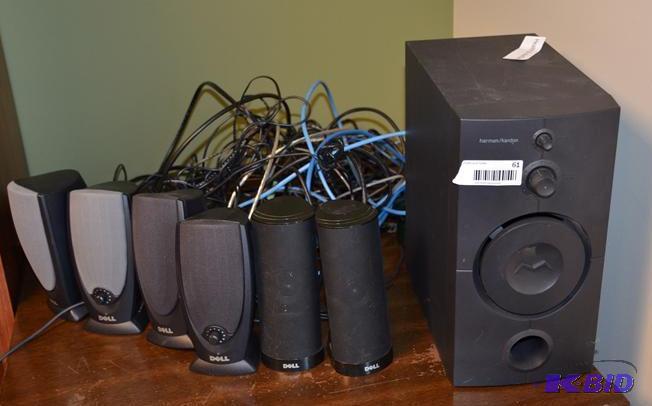 lot 61 image: Harman  Kardon 3 piece system with subwoofer...