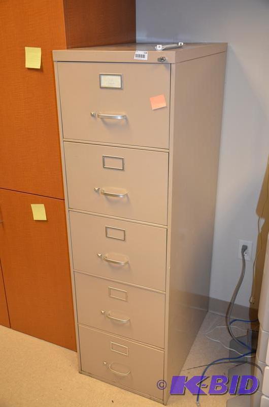 lot 65 image: Two metal four drawer filing cabinet 18x28x52...