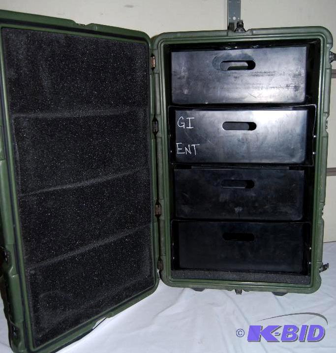 Hardigg Medical Chest of 4 Drawers, 2 wheels,...