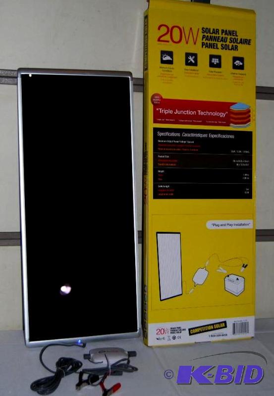 20W Solar Panel, weatherproof, blue LED indic...