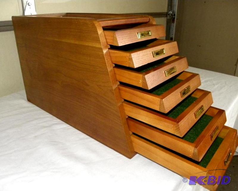 Collectors Cabinet Display Case, 7 drawers, ...
