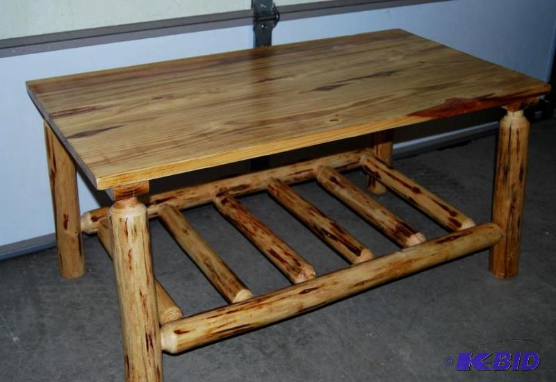 Castlecreek Log Coffee Table, logs are peeled...