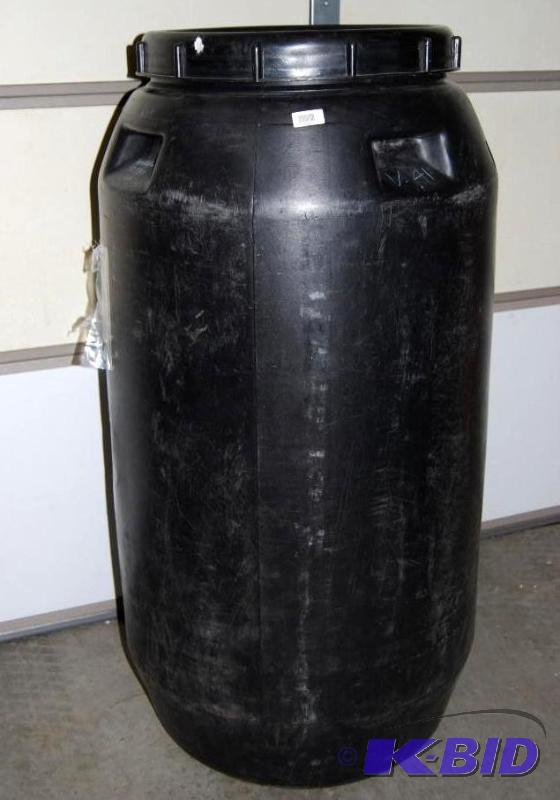 70 Gallon HD Plastic Barrel, food grade, with...