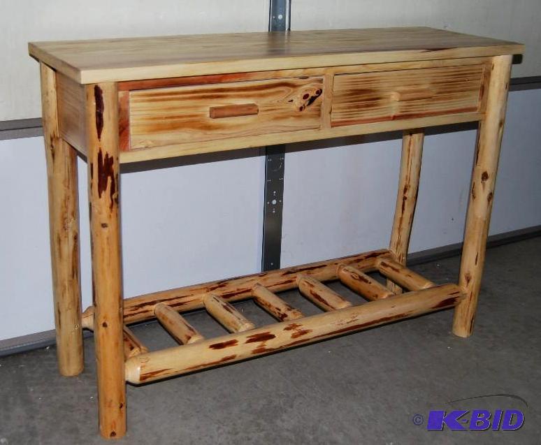 Castlecreek Log Sofa Table Logs Are Led W Le Sportsman Castlecreek Log Sofa Table Logs Are