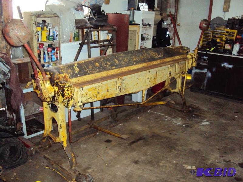 lot 1 image: J.M. Robinson  Co. 8 foot 10 ga. sheet metal...