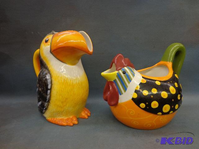 lot 131 image: Pitchers   Tropical bird is &nbsp12 quart  ...