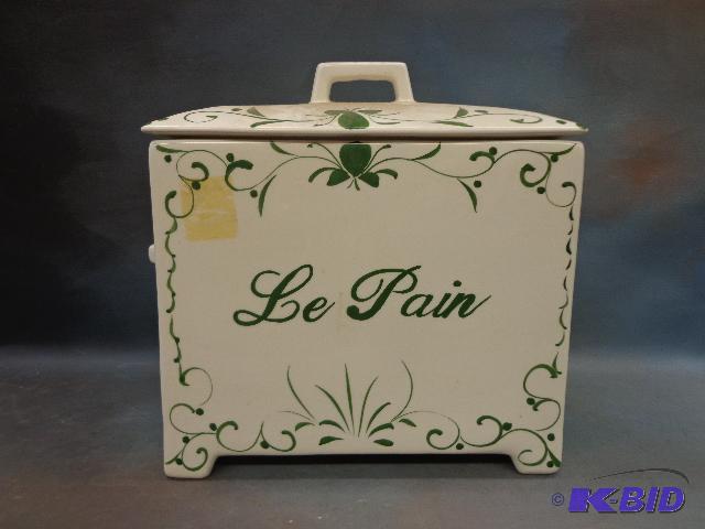 lot 134 image: Ceramic Box with Lid   12" tall x 14&quo...
