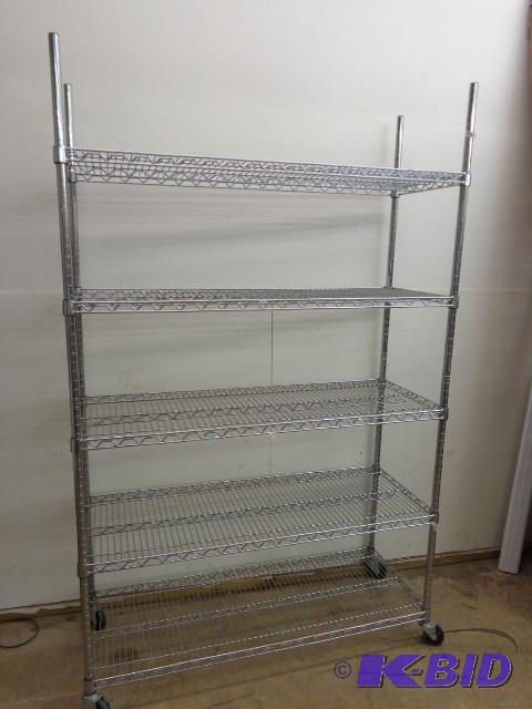 lot 33 image: Stainless Steel Shelving   5 shelves  NSF app...