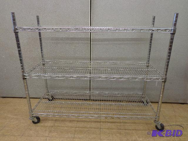 lot 39 image: Stainless Steel Shelving   3 shelves  NSF app...