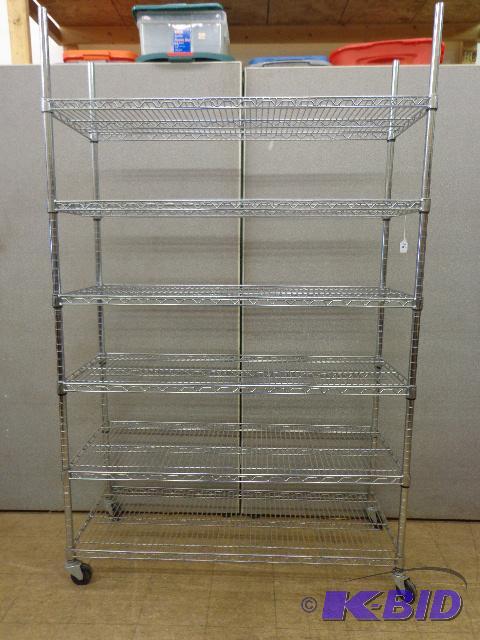 lot 41 image: Stainless Steel Shelving   6 shelves  NSF app...