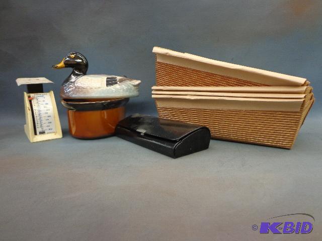 lot 53 image: Duck Casserole Dish, Kitchen Scale and Bread ...