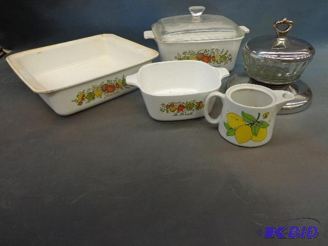 lot 59 image: Casserole Dishes and Crystal Vases   Casserol...