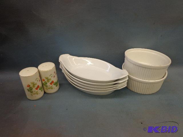 lot 71 image: Serving Dishes, Custard Bowls and Salt & ...