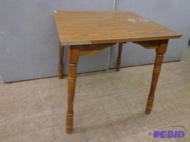 lot 73 image: Wooden Table   28 X 30 X 29 ...