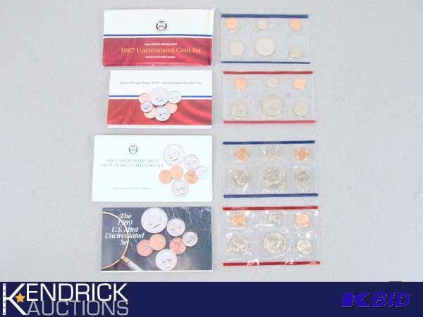 lot 69 image: 1987, and 1989 U.S. Mint Uncirculated Coin Sets
