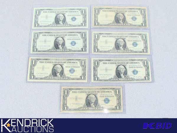 lot 7 image: 7 - U.S. Silver Certificate Notes