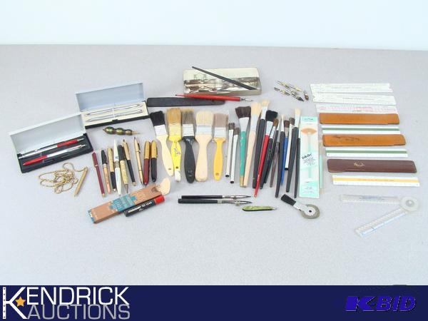 lot 81 image: Lot of Fountain Pens, Other Pens, Art Supplies, etc...