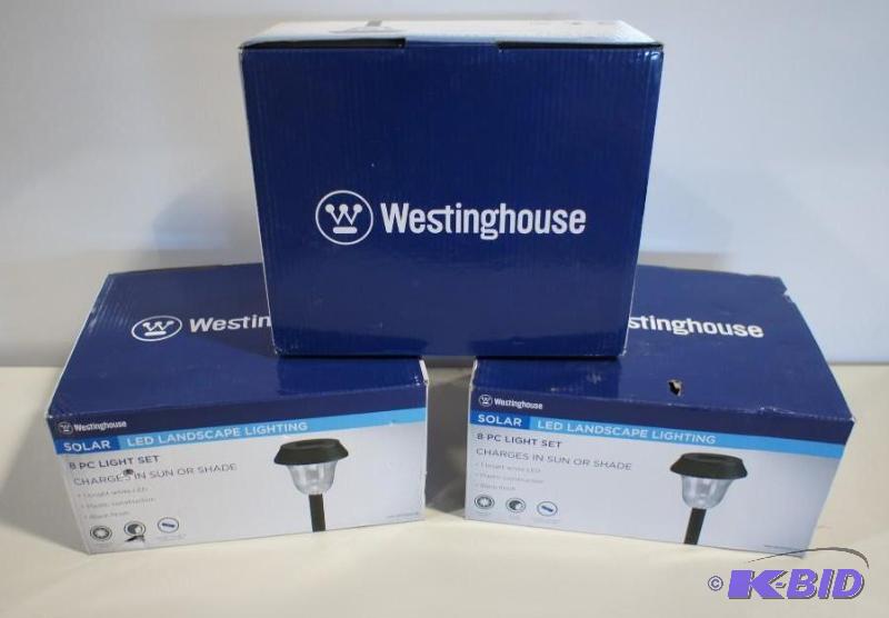 lot 1 image: Set of 3 Westinghouse 8pc LED Landscaping Lig...