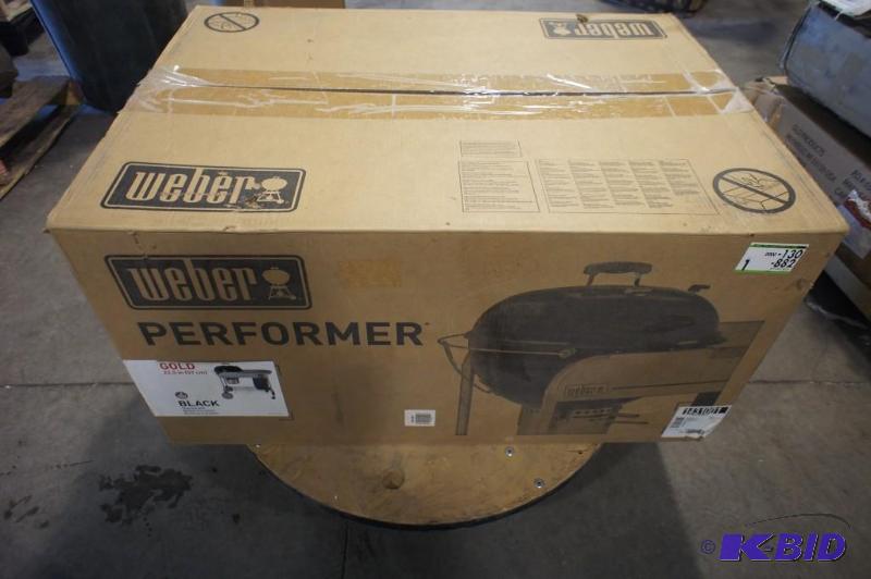 lot 16 image: New Weber Performance Charcoal Grill - 22.5 i...