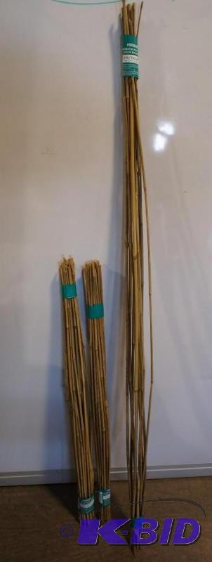lot 29 image: Lot of 2 Bundles of 3 ft Bamboo Plant Stakes ...