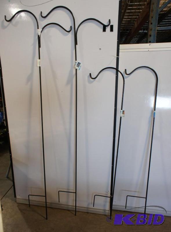 lot 31 image: Lot of 2 Garden Shepherd Hooks (64") and...