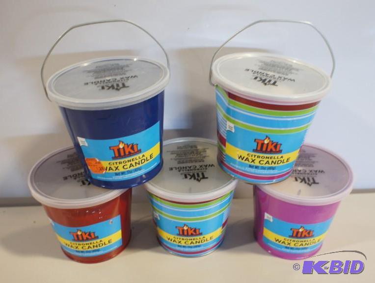 lot 35 image: Lot of 5 Citronella Wax Candles - Please see ...