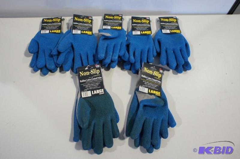 lot 5 image: New Midwest Non-Slip Rubber Latex Coated Palm...