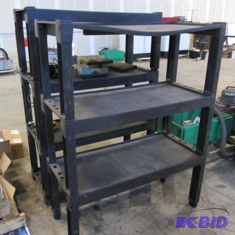 lot 100 image: Plastic Shelving