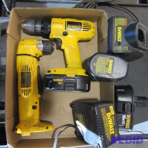 lot 102 image: DeWalt 18V Drills