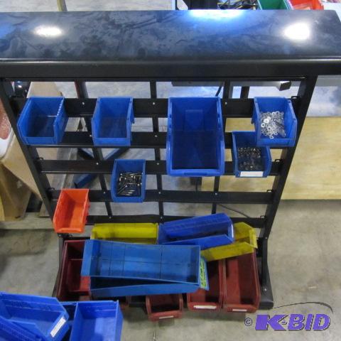 lot 113 image: Parts Bin Stand, Bins