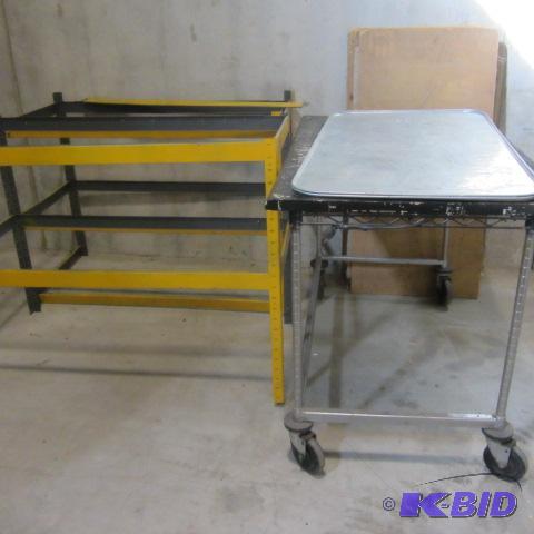lot 29 image: Roller Work Table, Shelves