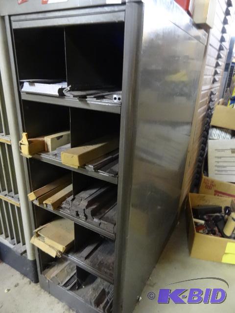 lot 10 image: Hamilton Metal Cabinet with Lead Strips. 13 X...