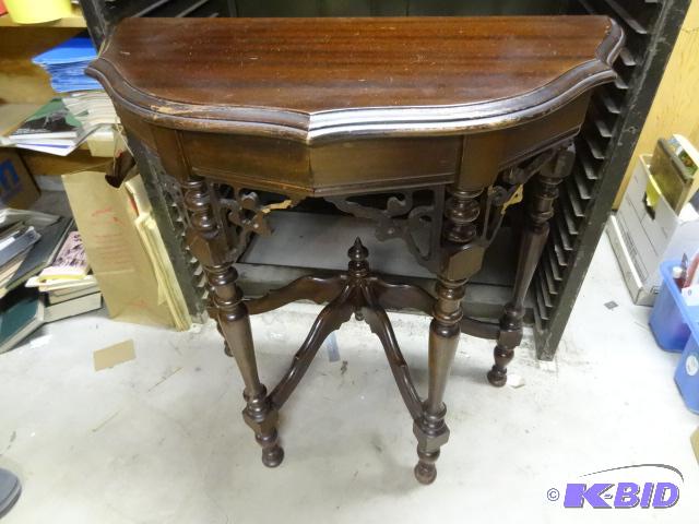 lot 105 image: Vintage Wood Table. Needs a Little Repair...