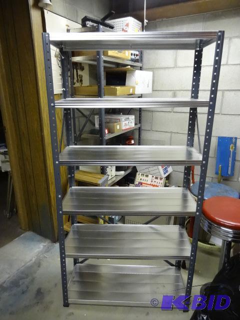 lot 107 image: Metal Shelf Unit 30 X 12 X 59...