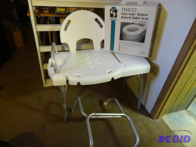 lot 111 image: Sure Safe Deluxe Raised Toliet Seat, Shower C...
