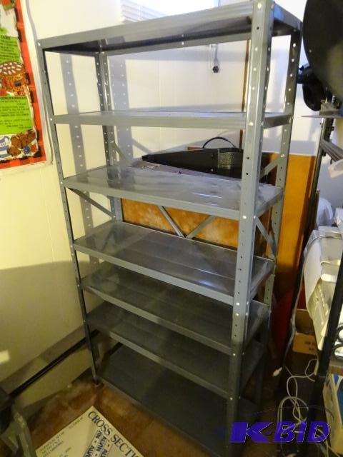lot 157 image: Metal Shelving Unit 30 X 12 X 60...