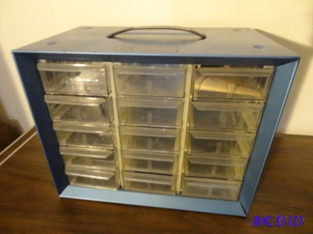 lot 163 image: 15 Drawer Hardware Cabinet...